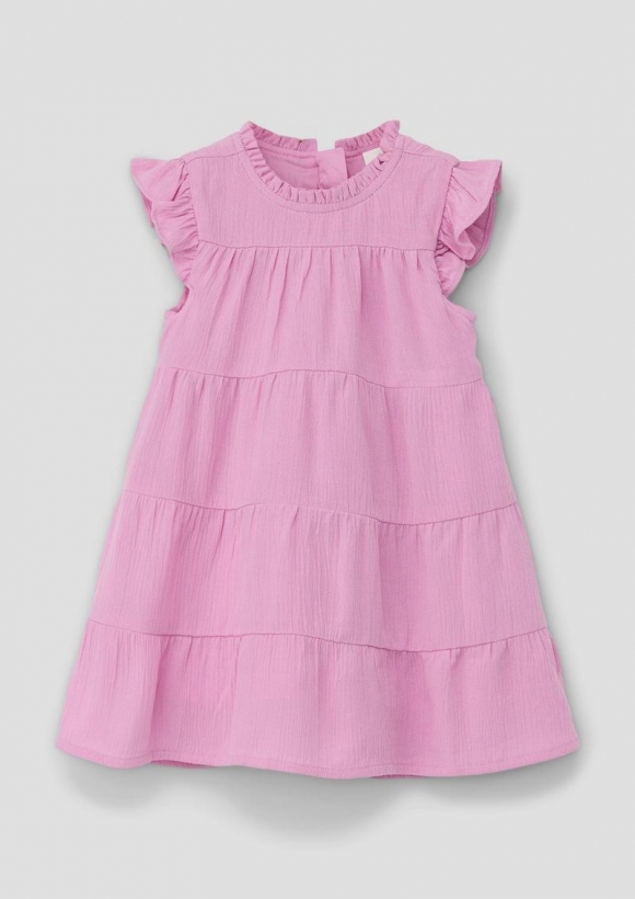 s.Oliver Kleid mit Rüschendetails - altrosa