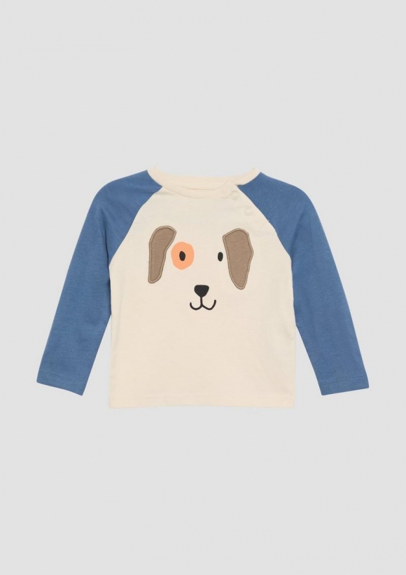 s.Oliver Longsleeve mit Applikation - helles sand