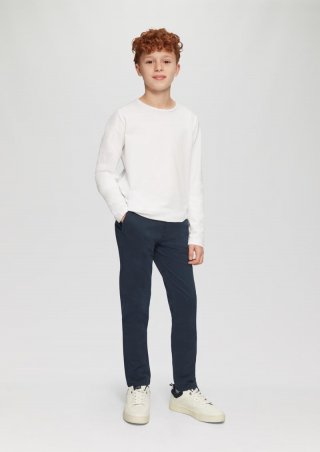 s.Oliver Chino-Hose Seattle / Regular Fit / Mid Rise / Slim Leg / verstellbarer Bund - navy