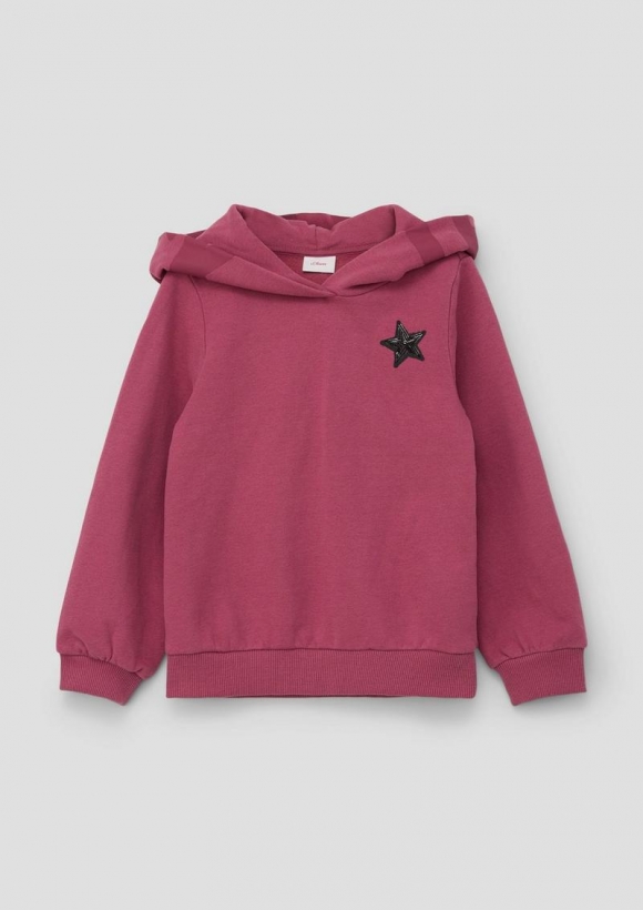 s.Oliver Sweatshirt mit Pailletten-Detail - pink