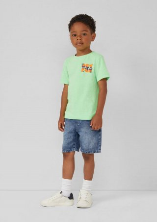 s.Oliver Jeans-Bermuda Pelle / Regular Fit / Mid Rise / Elastikbund - blau