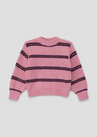 s.Oliver Strickpullover mit Ringelmuster - rosa