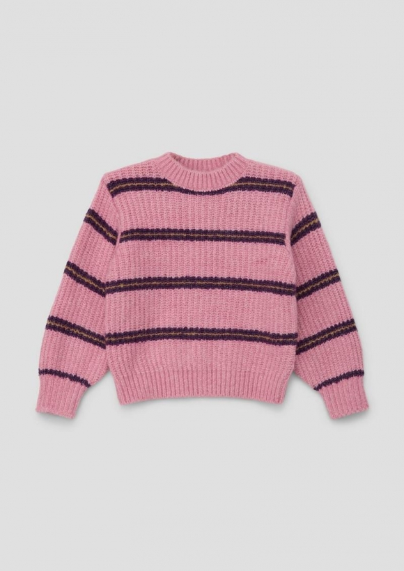 s.Oliver Strickpullover mit Ringelmuster - rosa