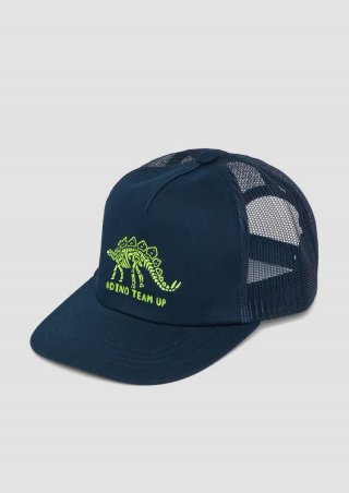 s.Oliver Verstellbare Cap im Fabricmix mit Frontprint - navy