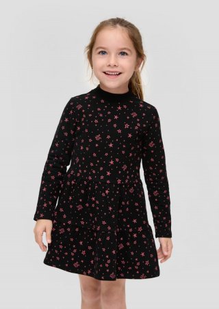 s.Oliver Sweatkleid mit Volants - schwarz
