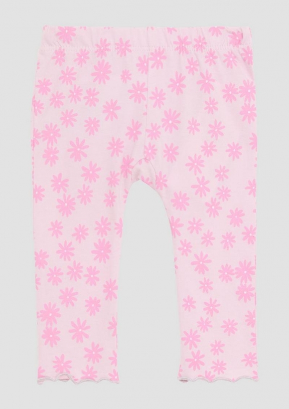 s.Oliver Weiche Leggings mit floralem All-Over-Print - zartrosa