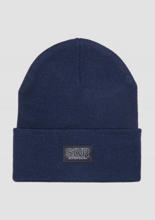s.Oliver Mütze mit Label-Patch - navy