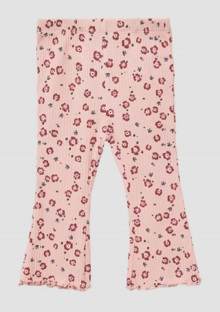 s.Oliver Elastische Leggings aus Rippware mit Flared Leg - zartrosa