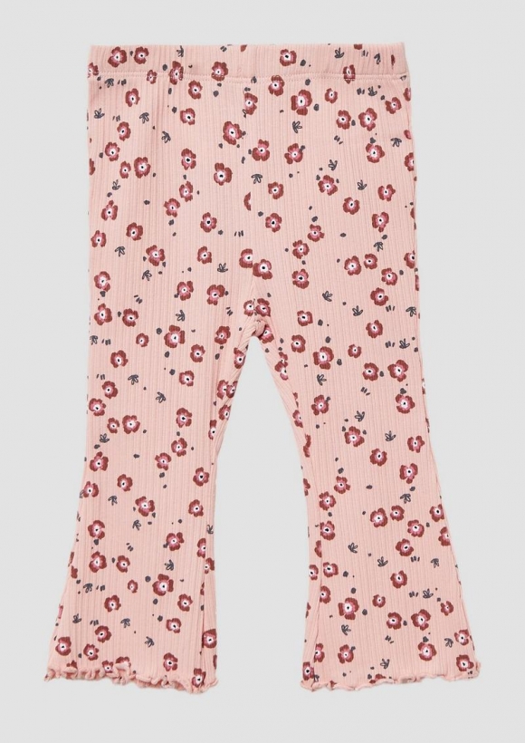 s.Oliver Elastische Leggings aus Rippware mit Flared Leg - zartrosa