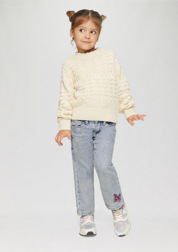 s.Oliver Jeans Betsy / Regular Fit / Mid Rise / Flared Leg / mit Paillettendetail - blau