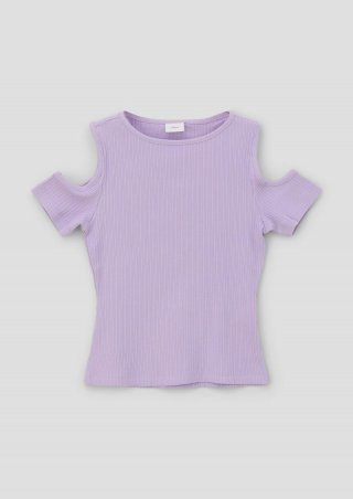 s.Oliver T-Shirt mit Cut-outs - lavendel