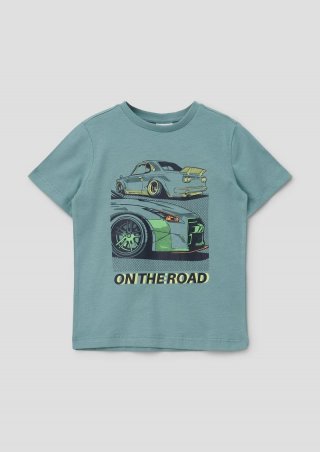 s.Oliver Printshirt im Loose Fit - minze