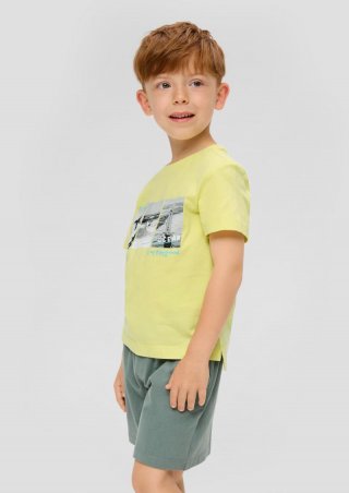 s.Oliver T-Shirt mit Fotoprint - helles zitrone