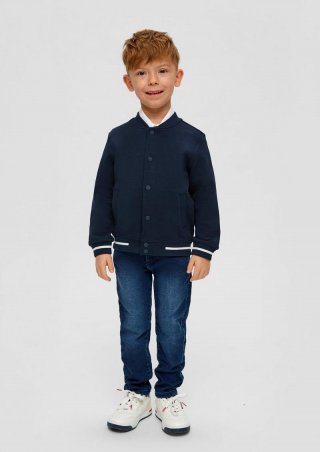 s.Oliver Collegejacke aus Scuba-Sweat - navy