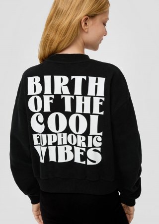 s.Oliver Sweatshirt mit Rückenprint - schwarz
