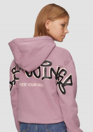 s.Oliver Wärmendes Oversized-Sweatshirt mit Rückenprint - lavendel