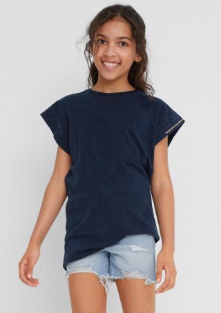 s.Oliver T-Shirt mit Wascheffekt - navy