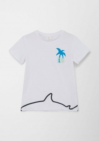 s.Oliver T-Shirt mit Artwork - weiß