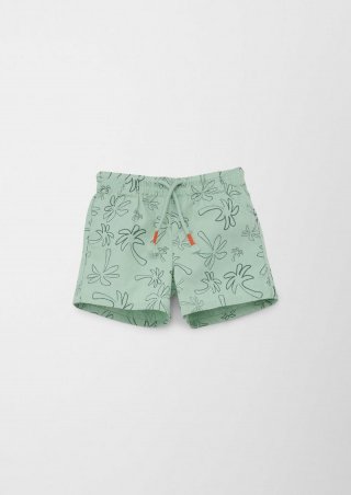 s.Oliver Shorts mit Alloverprint - salbeigrün