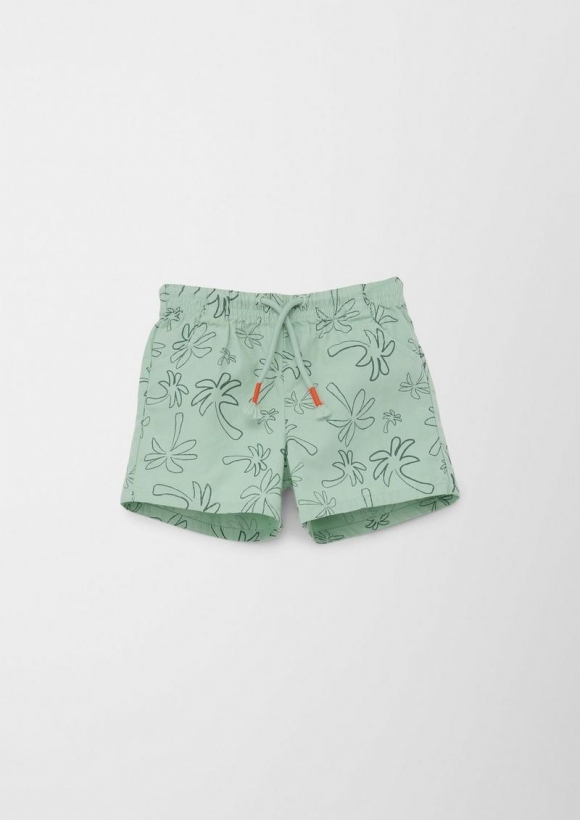 s.Oliver Shorts mit Alloverprint - salbeigrün