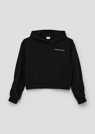 s.Oliver Hoodie mit Stickerei - schwarz