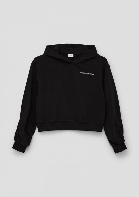 s.Oliver Hoodie mit Stickerei - schwarz