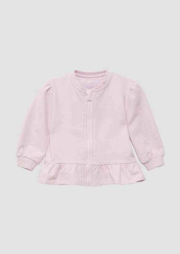 s.Oliver Sweatjacke mit dezenter Stickerei - zartrosa