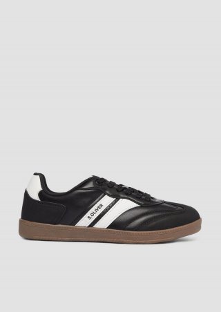 s.Oliver Sneaker mit Kontrast-Details - schwarz