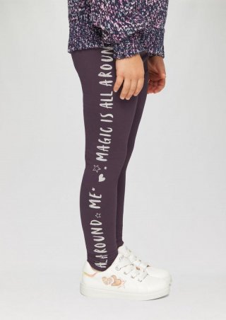 s.Oliver Wärmende Leggins mit Glitzer-Print - flieder