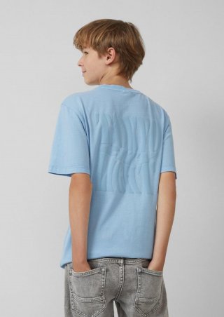 s.Oliver Gewaschenes T-Shirt mit Rückenprint - himmelblau