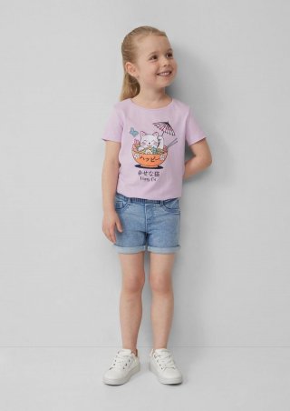 s.Oliver Jeans-Shorts / Mid Rise / Elastikbund - blau