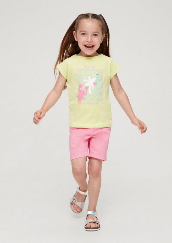 s.Oliver Regular: Shorts aus Baumwollmix - rosa