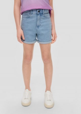 s.Oliver Short Jeans / Loose fit / Super High rise / Semi wide leg - blau