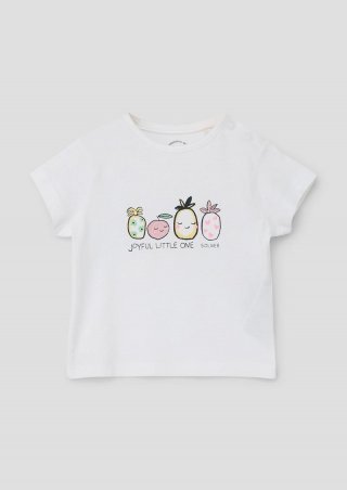 s.Oliver T-Shirt mit Frontprint - weiß