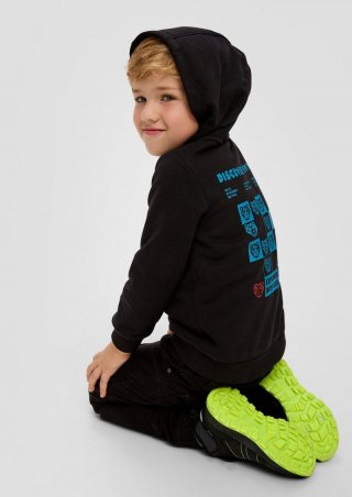 s.Oliver Kapuzensweatshirt mit weicher Innenseite - schwarz