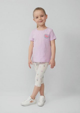 s.Oliver Capri Leggings mit All-over-Print - creme