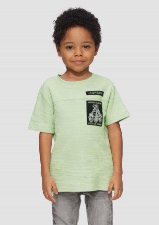 s.Oliver Strukturiertes T-Shirt aus Strickjersey mit Patches - limettengrün