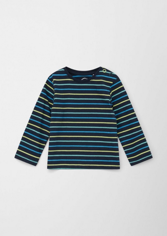 s.Oliver Geringeltes Langarmshirt - navy