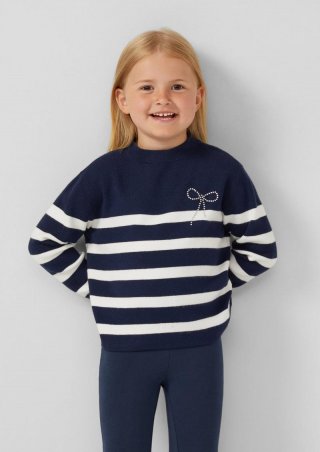 s.Oliver Strickpullover aus Viskosemix im Loose Fit - tiefblau