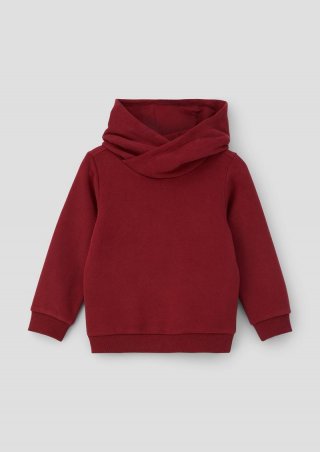s.Oliver Kapuzensweatshirt mit weicher Innenseite - rubinrot