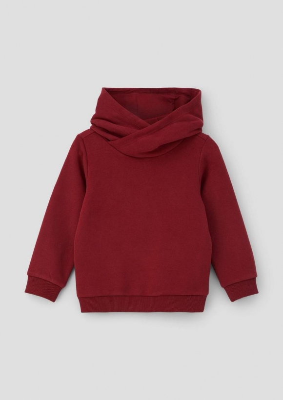 s.Oliver Kapuzensweatshirt mit weicher Innenseite - rubinrot