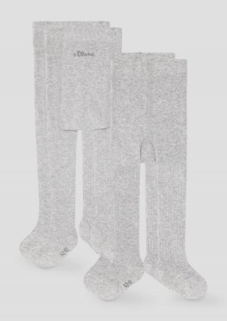 s.Oliver Strumpfhose im 2er-Set - hellgrau