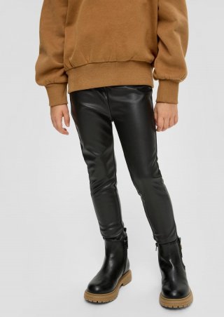 s.Oliver Leggings aus Lederimitat - schwarz