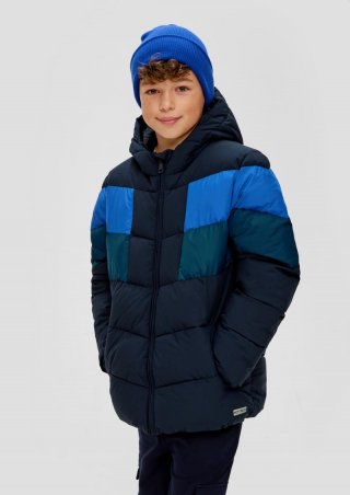s.Oliver Steppjacke in Colour-Blocking-Optik - navy