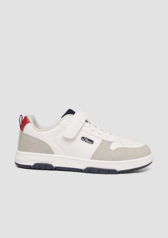 s.Oliver Sneaker mit Klett-Detail - weiß