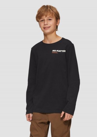 s.Oliver Longsleeve mit Rückenprint - schwarz