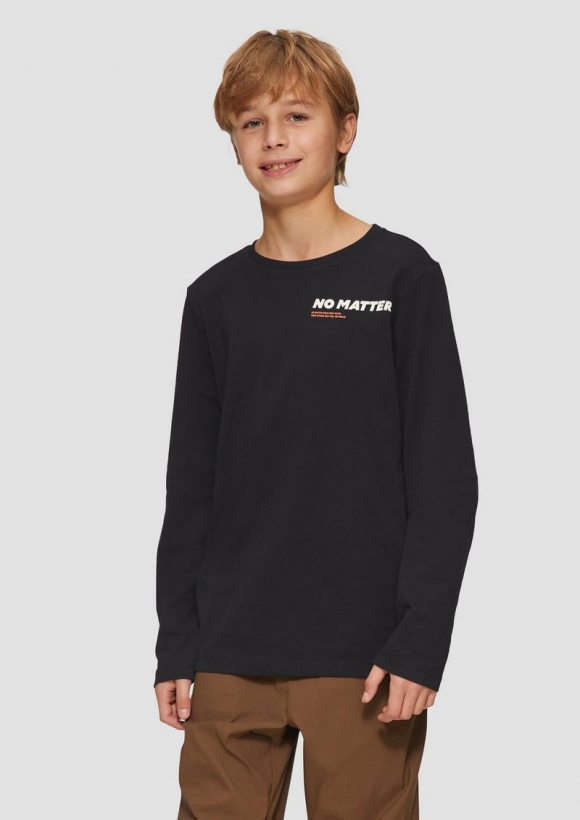 s.Oliver Longsleeve mit Rückenprint - schwarz