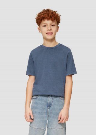 s.Oliver T-Shirt mit Garment Dye - blau