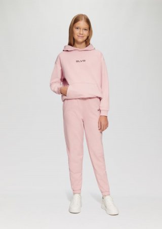 s.Oliver Unisex Jogginghose aus Sweat mit Print-Detail - zartrosa