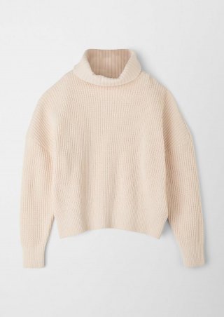 s.Oliver Pullover in Chenillequalität - helles sand
